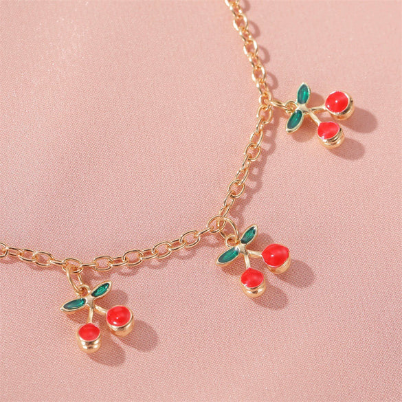 Wholesale Alloy Fruit Love Pendant Bracelet For Men And Women With Electroplating