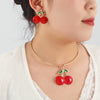 Wholesale Alloy Fruit Pattern Electroplated Women's Earrings