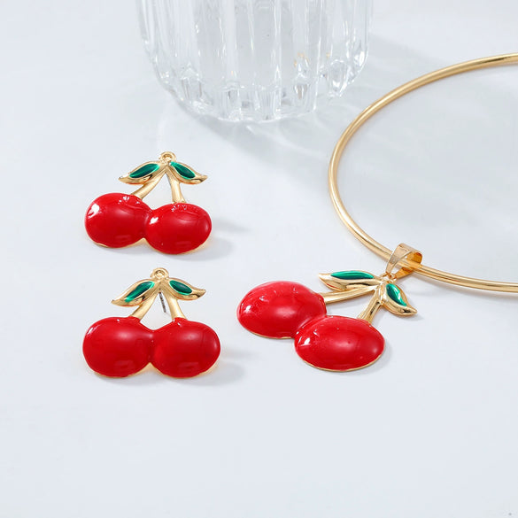 Wholesale Alloy Fruit Pattern Electroplated Women's Earrings