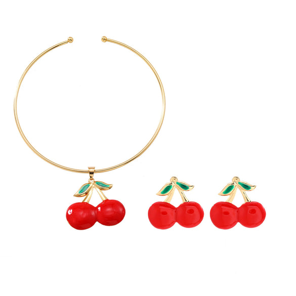 Wholesale Alloy Fruit Pattern Electroplated Women's Earrings