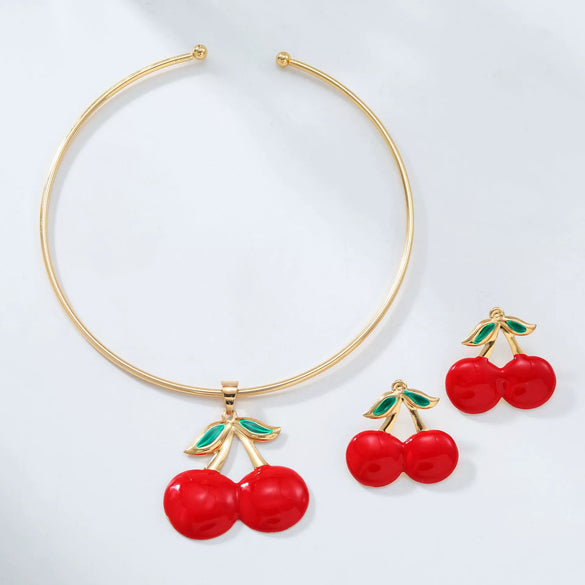 Wholesale Alloy Fruit Pattern Electroplated Women's Earrings