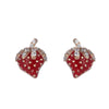 Wholesale Alloy Fruit Strawberry Style Electroplated Women's Earrings