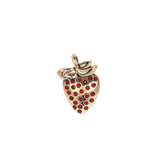 Wholesale Alloy Fruit Style Watermelon Pendant Necklace With 18K Gold Electroplating For Women