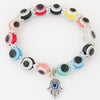Wholesale Alloy Geometric Beaded Evil Eye Hand Of Fatima Women's Bracelet Jewelry
