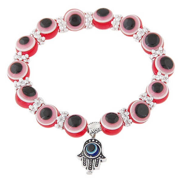 Wholesale Alloy Geometric Beaded Evil Eye Hand Of Fatima Women's Bracelet Jewelry