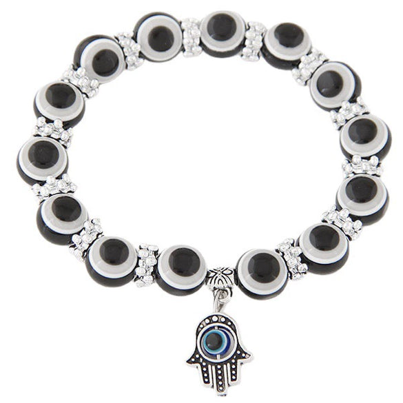 Wholesale Alloy Geometric Beaded Evil Eye Hand Of Fatima Women's Bracelet Jewelry
