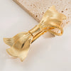 Wholesale Alloy Geometric Bow Hairpin For Women With Electroplating Treatment