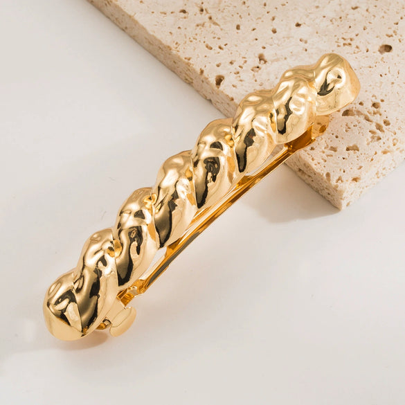 Wholesale Alloy Geometric Bow Hairpin For Women With Electroplating Treatment