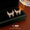 Wholesale Alloy Geometric Butterfly Women's Cold Style Fashion Light Luxury Ear Bone Clip Earrings With Electroplating
