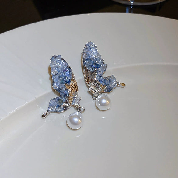 Wholesale Alloy Geometric Butterfly Women's Cold Style Fashion Light Luxury Ear Bone Clip Earrings With Electroplating