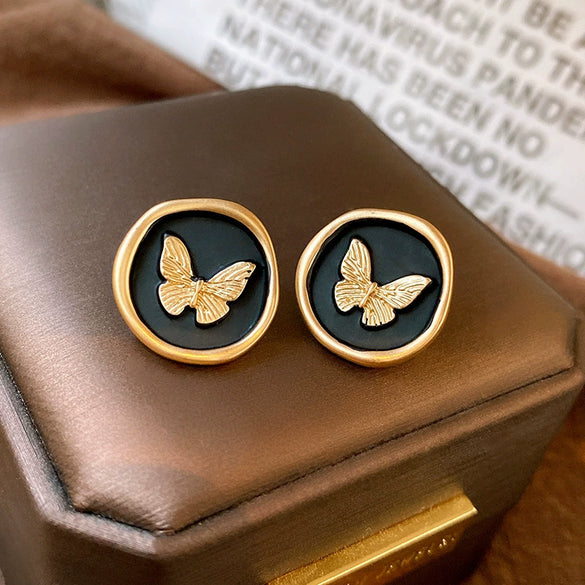 Wholesale Alloy Geometric Butterfly Women's Cold Style Fashion Light Luxury Ear Bone Clip Earrings With Electroplating