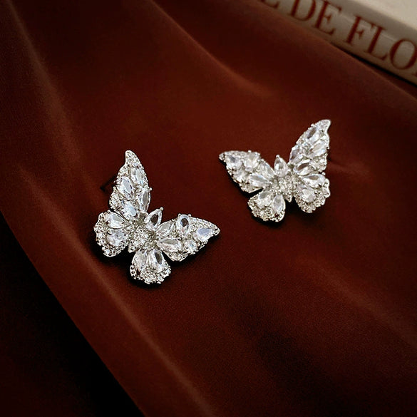 Wholesale Alloy Geometric Butterfly Women's Cold Style Fashion Light Luxury Ear Bone Clip Earrings With Electroplating