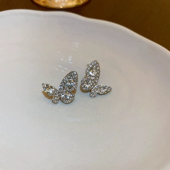 Wholesale Alloy Geometric Butterfly Women's Cold Style Fashion Light Luxury Ear Bone Clip Earrings With Electroplating