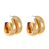 Wholesale Alloy Geometric Circle Cshaped Electroplated Women's Earrings