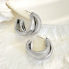 Wholesale Alloy Geometric Circle Cshaped Electroplated Women's Earrings