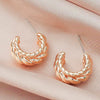 Wholesale Alloy Geometric Circle Cshaped Electroplated Women's Earrings