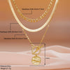 Wholesale Alloy Geometric Coin Round Pendant Snake Bone Chain Three Layer Women's Necklace Set With Electroplating