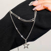 Wholesale Alloy Geometric Coin Round Pendant Snake Bone Chain Three Layer Women's Necklace Set With Electroplating
