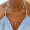 Wholesale Alloy Geometric Coin Round Pendant Snake Bone Chain Three Layer Women's Necklace Set With Electroplating