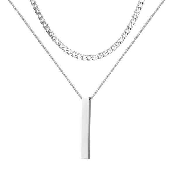 Wholesale Alloy Geometric Coin Round Pendant Snake Bone Chain Three Layer Women's Necklace Set With Electroplating