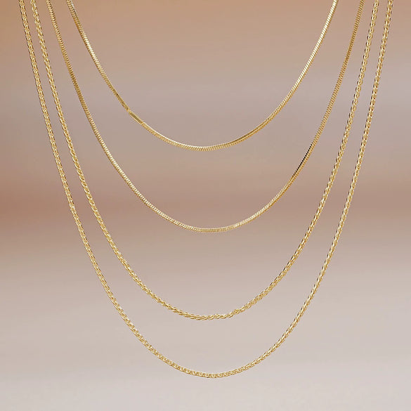 Wholesale Alloy Geometric Coin Round Pendant Snake Bone Chain Three Layer Women's Necklace Set With Electroplating