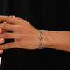 Wholesale Alloy Geometric Cross Electroplated Men's Hip Hop Bracelet