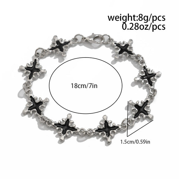 Wholesale Alloy Geometric Cross Electroplated Men's Hip Hop Bracelet