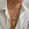 Wholesale Alloy Geometric Cross Handmade Pendant Necklace For Men Hiphop Style