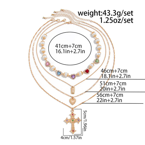 Wholesale Alloy Geometric Cross Handmade Pendant Necklace For Men Hiphop Style