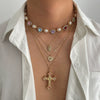 Wholesale Alloy Geometric Cross Handmade Pendant Necklace For Men Hiphop Style