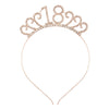Wholesale Alloy Geometric Crown Headband Electroplated Women's Party Hair Accessories