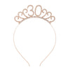 Wholesale Alloy Geometric Crown Headband Electroplated Women's Party Hair Accessories