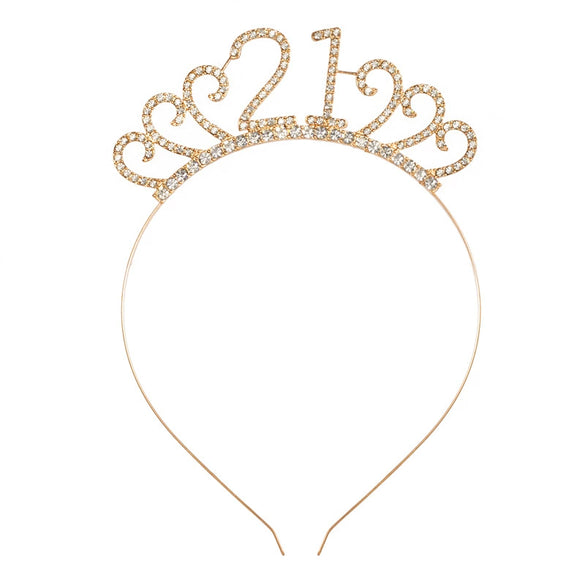 Wholesale Alloy Geometric Crown Headband Electroplated Women's Party Hair Accessories