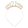 Wholesale Alloy Geometric Crown Headband Electroplated Women's Party Hair Accessories
