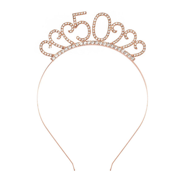 Wholesale Alloy Geometric Crown Headband Electroplated Women's Party Hair Accessories
