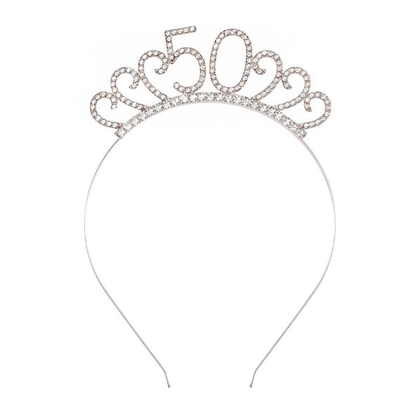 Wholesale Alloy Geometric Crown Headband Electroplated Women's Party Hair Accessories
