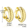 Wholesale Alloy Geometric Cshaped Electroplated Women's Ear Clips For Those Without Ear Holes Simple Style