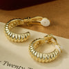 Wholesale Alloy Geometric Cshaped Electroplated Women's Ear Clips For Those Without Ear Holes Simple Style