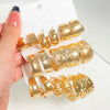 Wholesale Alloy Geometric Cshaped Electroplated Women's Earrings 3Piece Set