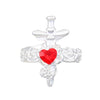 Wholesale Alloy Geometric Dark Gothic Rose Love Cross Ear Clips For Unisex And Women With Electroplating