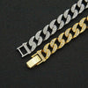 Wholesale Alloy Geometric Diamond Cuban Chain Bracelet For Men Hip Hop Style