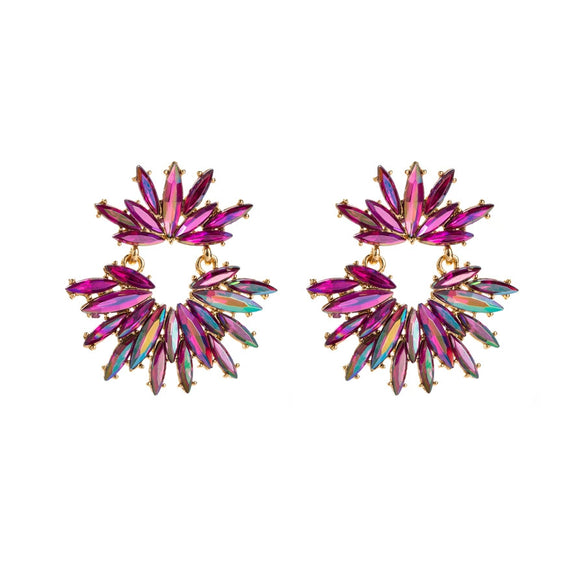 Wholesale Alloy Geometric Diamond Earrings For Ladies