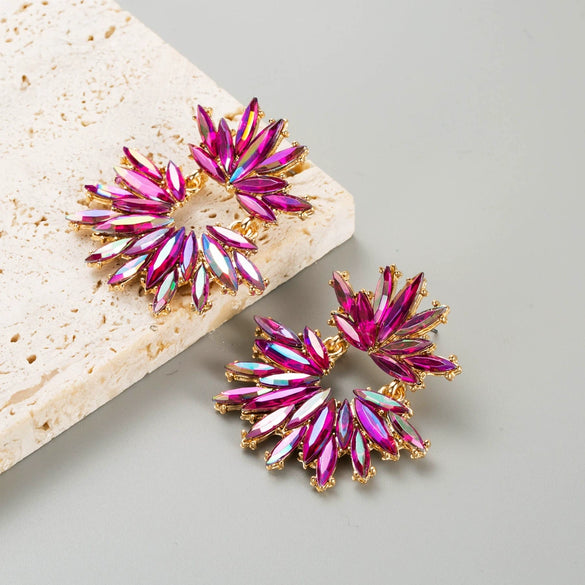 Wholesale Alloy Geometric Diamond Earrings For Ladies
