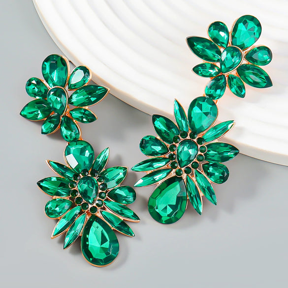 Wholesale Alloy Geometric Diamond Multilayer Exaggerated Fashion Women's Ear Jewelry