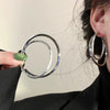 Wholesale Alloy Geometric Double Ring Earrings For Women With Electroplating