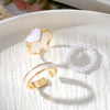 Wholesale Alloy Geometric Dripping Glue Style Unisex Ring Threepiece Set