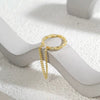 Wholesale Alloy Geometric Ear Bone Clips For Women Electroplated Retro Chain Tassel Design