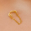 Wholesale Alloy Geometric Ear Bone Clips For Women Electroplated Retro Chain Tassel Design