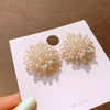 Wholesale Alloy Geometric Earrings With Diamond And Pearl Retro Light Luxury Electroplated For Women