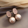 Wholesale Alloy Geometric Earrings With Diamond And Pearl Retro Light Luxury Electroplated For Women